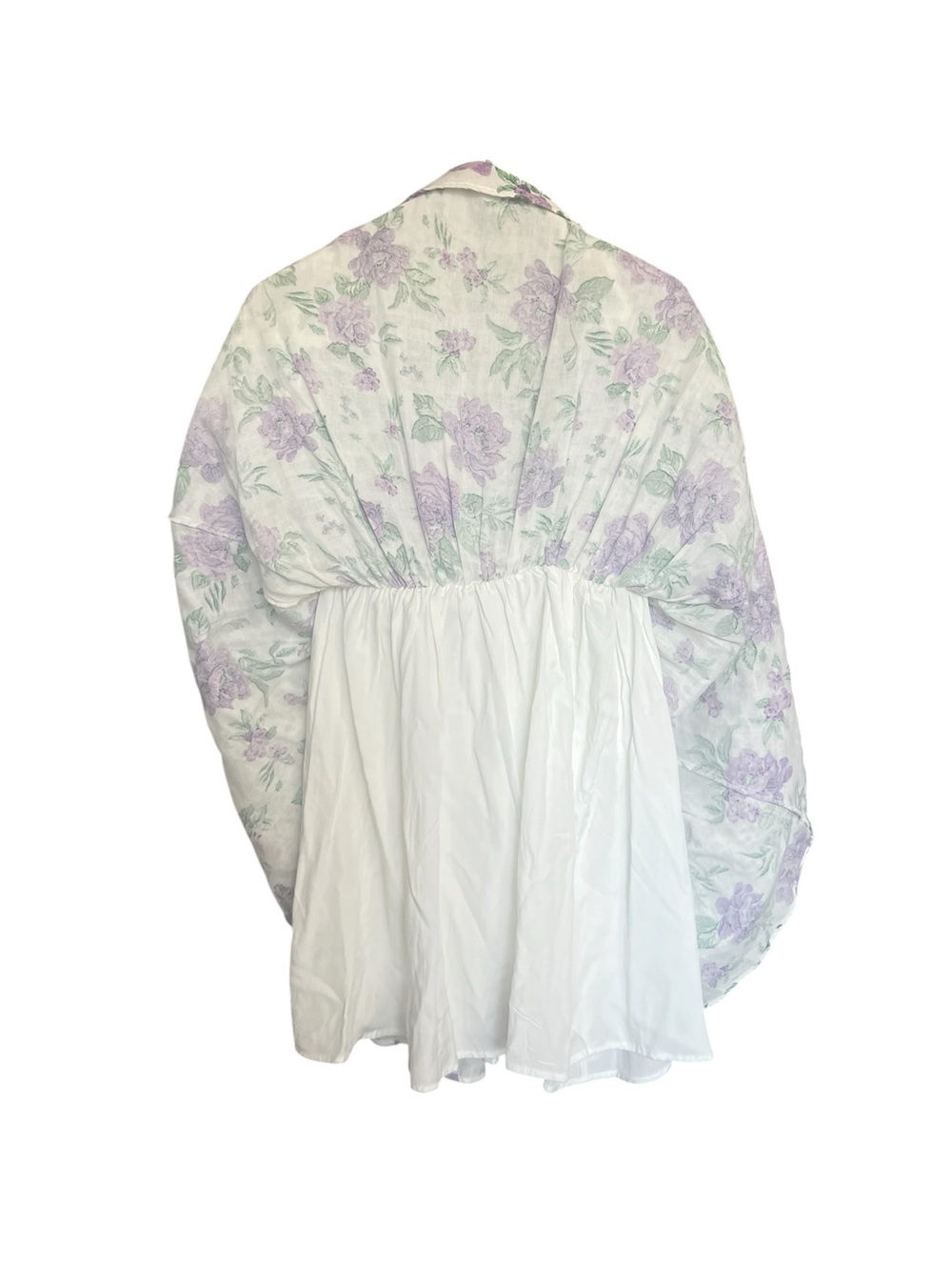 Altar’d State Floral Cottagecore Baby Doll Mini Dress SZ S Purple Wht Coquette - Picture 8 of 11